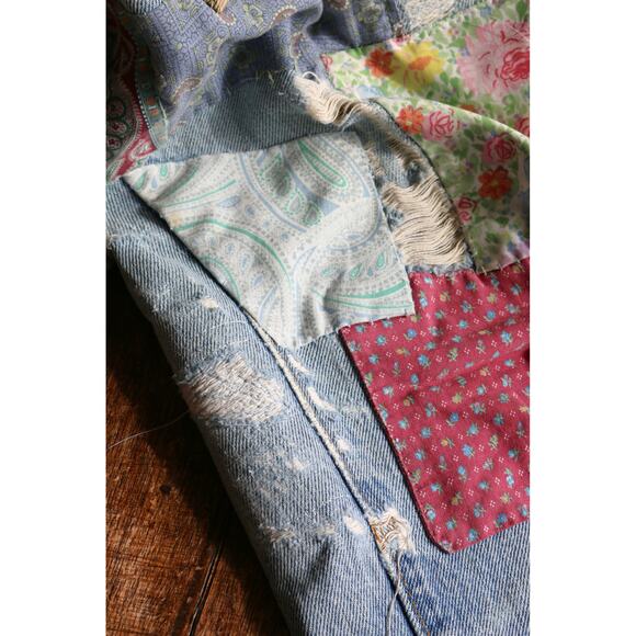 Early 1980s Vintage Levi's USA Made 505 Hand Patched Jeans Women's SM MD 31" 32" - Picture 9 of 11